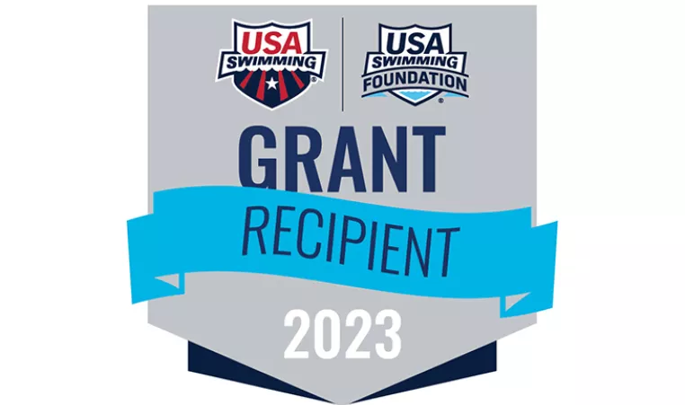 USA Swimming Logo, USA Swimming Foundation Logo, "Grant Recipient 2023"