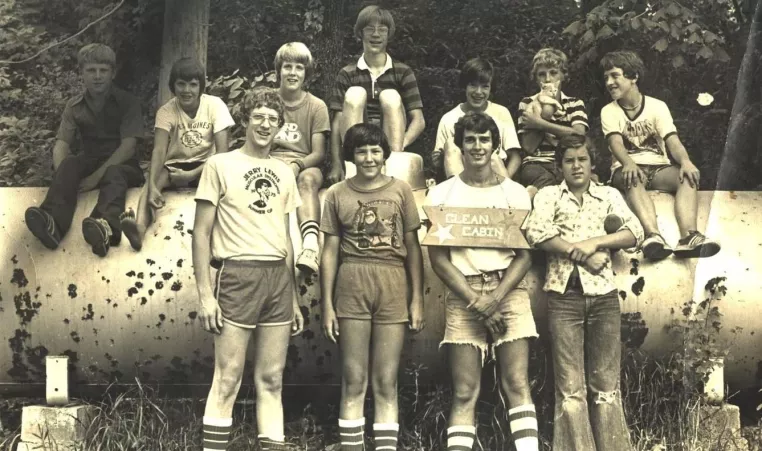 A group of young boys at Y Camp